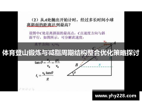 体育登山锻炼与减脂周期结构整合优化策略探讨
